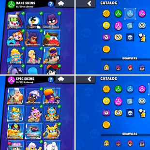 56K Trophies LVL92 | 96/101 Brawlers | 20 Max Brawlers - 14 Hypercharges | 224 Skins | 574 Pins | 338 Icons | 182 Sprays - Image 5