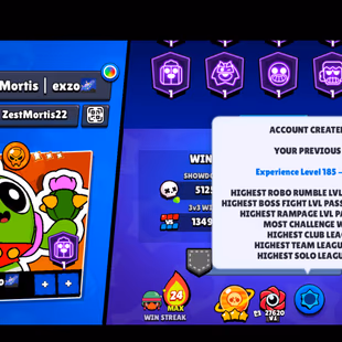 34 TITLES | 210 GEMS | 362 SKINS | 61.200 TROPHY | 99 BRAWLERS | 51 HYPERCHARGED | 65 MAXED BRAWLERS | 26 PRESTIGE - Image 5
