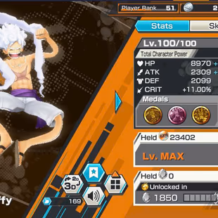 BR678-IOS+Android-Hyber 47-10 Ex Meta(Gear 5 v2+Kizaru+Garp+Sabo+Kuzan+Lucci+Roger Skin)+Good Medal+Support 162+Many BF - Image 4