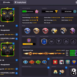 471 LEVEL ACCOUNT | CCP 71 | 20 Legendary Cues | 4 Special Cues MAX | 440M Coins | VIP Diamond | Final Warning - Image 2