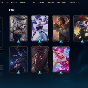 EUNE - Unranked - 8 Skin - Level 10 - OE 540 - BE 12.7 - RP80 - Champion 21 - 4 Shard - 1 skin in loot - Code1208 - Image 1