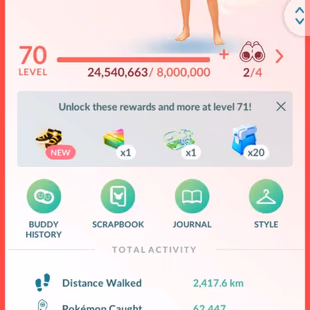 2016 YEAR - LEVEL 70 - 152 SHINY - 15 LEGENDARY || 9-10million STARDUST - RENAME AVAILABLE - SAFE SECURED - Image 1