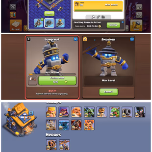 TH18 Max 🔴 33/34 Equipments Max  Almost 🔴  Cosmic Set - 33 Skins - Builder Hall Max - Longest & Smasher Max - Maxed 18 - Image 5