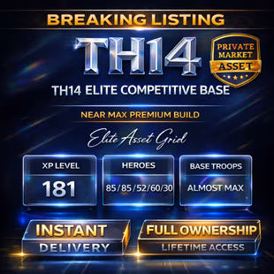 [TH14 ALMOST MAX ELITE ACCOUNT]-181XP HIGH PROGRESSION-HEROES 85/85/52/60/30-GOOD EQUIPMENT-NC AVAILABLE-PREMIUM DEAL - Image 1
