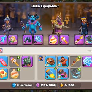 Th16 Max [1800-Cwl Medel]-[7k-Gems] | Hero-95-95-70-45 | Equipment-15-Epic Almost Max | XP-191 | NC-Yes | BEST-DEAL - Image 6
