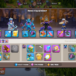 👑(NO..1)💎[ TH17 ] - NEAR MAXED [7x EPIC EQUIPMENT ] [ HEROS SKIN] || HERO-86-87-56-58-37 || FULL SAFE ACC - Image 6