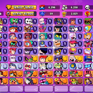 61 TITLES | 363 SKINS | 78.500 TROPHY | 99 BRAWLERS | 62 HYPERCHARGED | 62 MAXED BRAWLERS | 59 PRESTIGE | 9 BUFFIES - Image 4