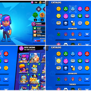  CR plus BS STACKED ACCOUNT | RARE STAR SHELLY |  KT14 | 26 MAX | 5 EVO | 56K BRAWL STARS | 69 HYPERCHARGED | 343 SKINS - Image 5