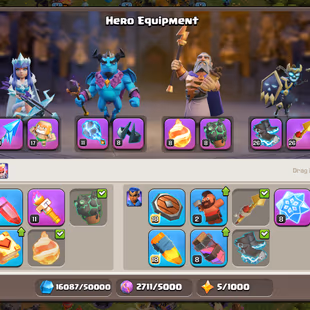 Xp-223 || Th17 Semi || All 15 Epic Equipment || Heroes 80-86-61-70-40 || 6 Builders || Nc Available || Cheapest  - Image 5