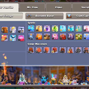 SPECIAL TH 16 🔥 - 14 EPIC SKILLS ✅ - 5 SCENERY - 19 HERO SKINS - NEW SCENERY - MAX BUILDER BASE TROOPS - INSTANT N SAFE - Image 4