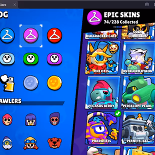 266 SKINS | 33 HYPERCHARGED | 70.039 TROPHIES | 96 BRAWLERS | 49 MAX BRAWLERS  - Image 3