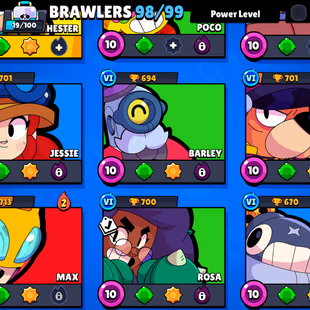 BEST OFFER | 81K TROPHY | 98/99 BRAWLER | 22X HYPEE | 27X MAX | LEFT ALL LEVEL-10 | 270X SKINS | 57-GEM | DELIVERY INSTA - Image 7