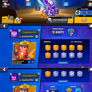 🔥CHEAPEST 43K TROPHY🔥 32X MAX BRAWLER | 23X HYPERCHARGE | 116 SKINS | 69X RARE SKINS | CHECK PHOTOS | INSTANT   - Image 2