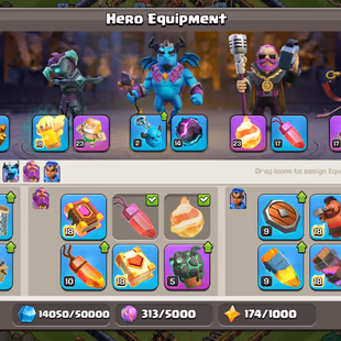 🔥Xp-230🔥 || Th18 Only Walls Low || Heroes 100-105-60-80-45 || High Epic Equipment || 6 builders || NC 1k Gems || Cheap - Image 5