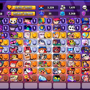 290 SKINS | 59.100 TROPHIES | 101 BRAWLERS | 19 HYPERCHARGE | 24 MAX | 25 PRESTIGE | 15 BUFFIES - Image 3