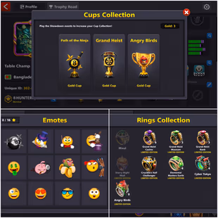 10 BILLION COINS ACCOUNT | Level 227 | 20 Legendary Cues | 4 Special Cues MAX | Miniclip Unlimited Password Changeable - Image 3