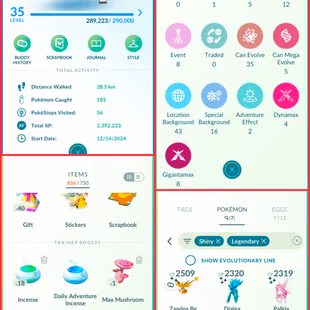 🎯3 SHINY ZAPDOS BG 👹| LVL 35 | 71 LEGENDARY | 12 SHINY | SHINY DIALGA  PALKIA | 43 LOCATION BG | GIGANTAMAX 8 - Image 3