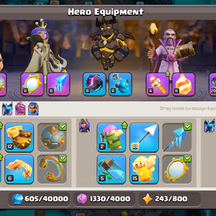 🔥[1X PAID SCENERY-MAX WALLS] 🔥PREMIUM TH-14 | [8EPIC-E.BOOT-R.SPEAR-20] | HERO-63-73-50-60-30 | LOW PRICE | BEST DEAL - Image 6