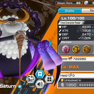 [4180][IOS+ANDROID] 15 EX META - HB 84 - Light Luffy + Blackbeard + Garp + Saturn + Blue Luffy + Roger + Shanks + Yamato - Image 8