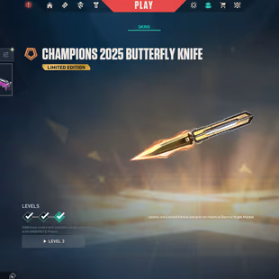 EU 22 skins | Champions 2025 Butterfly Knife | Champions 2025 Vandal | Mystbloom Sheriff | VCT25 x M8 Classic | Singular - Image 2