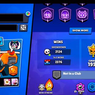 223 SKINS | 35.100 TROPHIES | 90 BRAWLERS | 12 HYPERCHARGE | 17 MAX | 9 PRESTIGE | 18 BUFFIES - Image 6