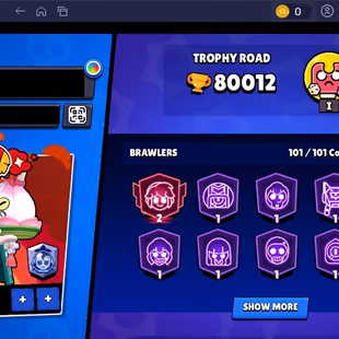 385 SKINS | 80.000 TROPHIES | 101 BRAWLERS | 42 HYPERCHARGE | 43 MAX | 51 PRESTIGE | 5 BUFFIES - Image 5