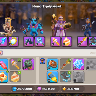 ❗[ TH-14 NEAR MAX ]❗HEROS: 60-70-50-32-25 || 13X EPIC EQUIPMENT [RARE] || ALL NICE LEVEL || LVL 14-15 WALLS - Image 6