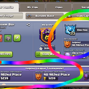 🔥10X SCENERY 20X SKINS🔥TH18 CLOSE MAX [ LEGEND RANK PROFILE] 257-XP!! SB/MAX MM/MAX AF/MAX MS/MAX FB/MAX RS/MAX EB/MAX - Image 4