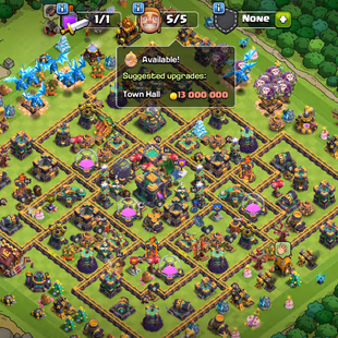 TH 14 FULLY MAX NOTHING LEFT-XP 213- [ 6 EPIC EQUIPMENT MAX-NC 500-HERO 85-85-60-60-30-BEST DEAL - Image 1