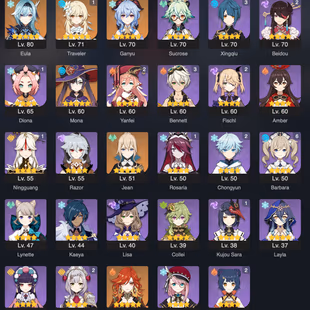 GENSHIN IMPACT | 53 AR | 29 CHARACTERS | 5 LEGENDARY | 2 LEGWEAPON | FULL ACCESS | WARRANTY | 2 GIFTS - Image 1