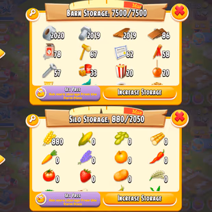 | 7500 BARN STORAGE LEVEL 90 | SILO 880:2050 | 7500 BARN FILLED | 8.9 MILLON COINS | 716 DIAMOND | INSTANT DELIVERY | - Image 2