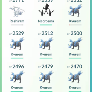 NECROZMA ZEKROM KYUREM RESHIRAN []  LEVEL 50 [] LEGENDARY 35 [] SHINY 12 [] POKEMON 86 [] RENAME AVAILABLE  - Image 8