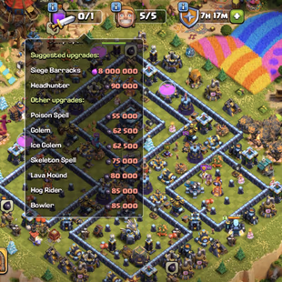 ||5Epic max|| Xp140 th13 near max|| All heros max|| wall max|| Base full max||Painter scenery|| Name change available|| - Image 3