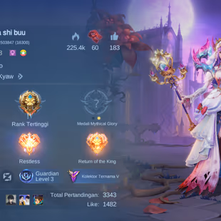 RC259|LV 48|HERO 72|SKIN 181|RENOWNED V|1 EMBLEM MAX|KARINA KOF|GRANGER PRIME|FLORYN SANRIO|ODETTE VALENTINE|ESTES SPARK - Image 2