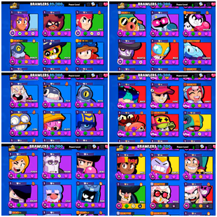 146 GEMS | 99/100 BR | 53K TROPHY | 34 MAX [ 33 HYPERCHARGED ] | 283 GOOD SKINS | 29 MAX RANK BRAWLERS | FULL ACCESS  - Image 3