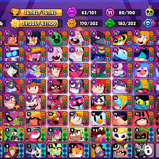 380 SKINS | 76.200 TROPHIES | 100 BRAWLERS | 60 HYPERCHARGE | 80 MAX | 52 PRESTIGE | 5 BUFFIES - Image 3