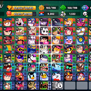 FREE CHANGE NAME | 10 TITLES | 292 SKINS | 54.500 TROPHY | 98 BRAWLERS | 34 HYPERCHARGED | 53 MAXED BRAWLERS | 1 BUFFIES - Image 4