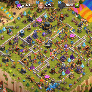🔥TH 17 - 4178 GEMS! 227 MADEL|| HIGH LAB! PAINTER SCENERY NAME CHNAGE FREE|| 15xHERO EQUIPMENT AVAILABLE GOOD LVL - Image 1