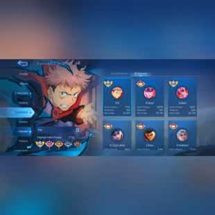 RAREST HYPER MM MAGE ACC || HIGH STAR 404 || EXALTED 3 || 2 GLOBAL TITLE HERO || RARE SKINS || HIGH WINRATE - Image 7