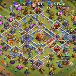 [ PREMIUM TH-16 ] || NICE EQUIPMENT || STRONG DEF - TROOPS || HEROS: 54-66-40-37-18 || CHILD ACCOUNT || BEST DEAL - Image 1