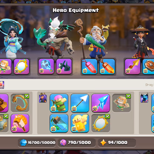 💜GLOBAL 45 RANK💜[TH18] 38/37 EPIC EQUIPMENT MAXED || 5 HERO MAX NEW HERO LVL 16 || HIGH PROFILE || SNAKE FULL SET || - Image 6