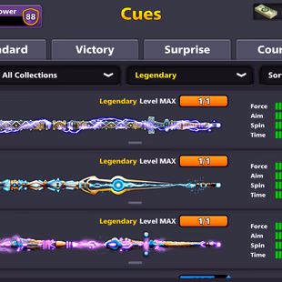 RARE LEVEL 596 | 88CCP | High Level | 880 Million Coins | 17 Legendary Cues | Miniclip Only | Unlimited Password Change  - Image 7