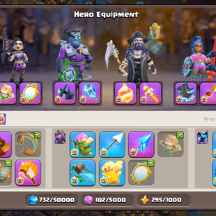 💜38/38 EQUIPMENT MAX💜|| RAREST 90 SKINS AND 16x SCENERY [TH18] 6 HERO MAX || PROFILE FULL MAXED || 2x LEAGUE SKINS  - Image 6
