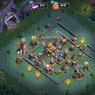 🔥[ TH-17 NEAR MAX - MAX HEROS ]🔥4500 GEMS || GG-MM-RS [MAX] | FA [26] | EB [20] | BLUE WALLS || NICE OVERALL  - Image 8