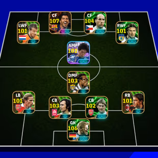 3206  Team I Koller 104 I Suarez 107 I Doue 104 I Messi 105 I Batistuta 105 I Beckham 101 I Vini JR 102 I Torres 102 I - Image 7