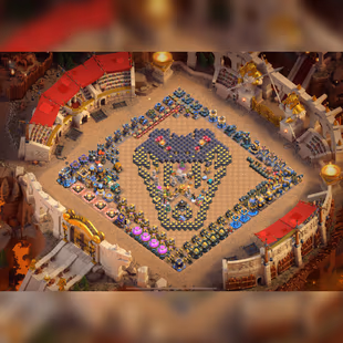 🔥37/38 EQUIPMENT MAX💎METEORITE BUILDER SKIN [] 6600 STAR | TH 18 | 5 HERO MAX | 29K CUP | GOLDEN HOG | WAR ARENA SCENE - Image 1