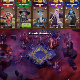 TH18 Max 🔴 33/34 Equipments Max  Almost 🔴  Cosmic Set - 33 Skins - Builder Hall Max - Longest & Smasher Max - Maxed 18 - Image 1