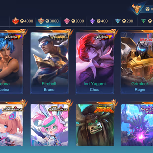 EMBLEM MAX HERO MAX SKIN 545 LEGEND 2 CC 3 KOF KARINA GUIN CHOU DAWNNING BRUNO NEXUS MARTIS TRANFORMRS X BROG ROGER  - Image 5