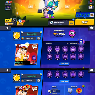 72k TROPHIES | FURIOUS FANG | 62 MAX POWER BRAWLER | 94 BRAWLER UNLOCK | 40 HYPERCHARGE | 256 SKIN | RENAME AVAILABLE  - Image 2