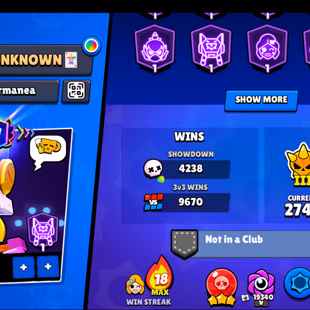SIRIUS | 30 TITLES | 312 SKINS | 66.000 TROPHY | 100 BRAWLERS | 36 HYPERCHARGED | 53 MAXED BRAWLERS | 27 PRESTIGE - Image 6